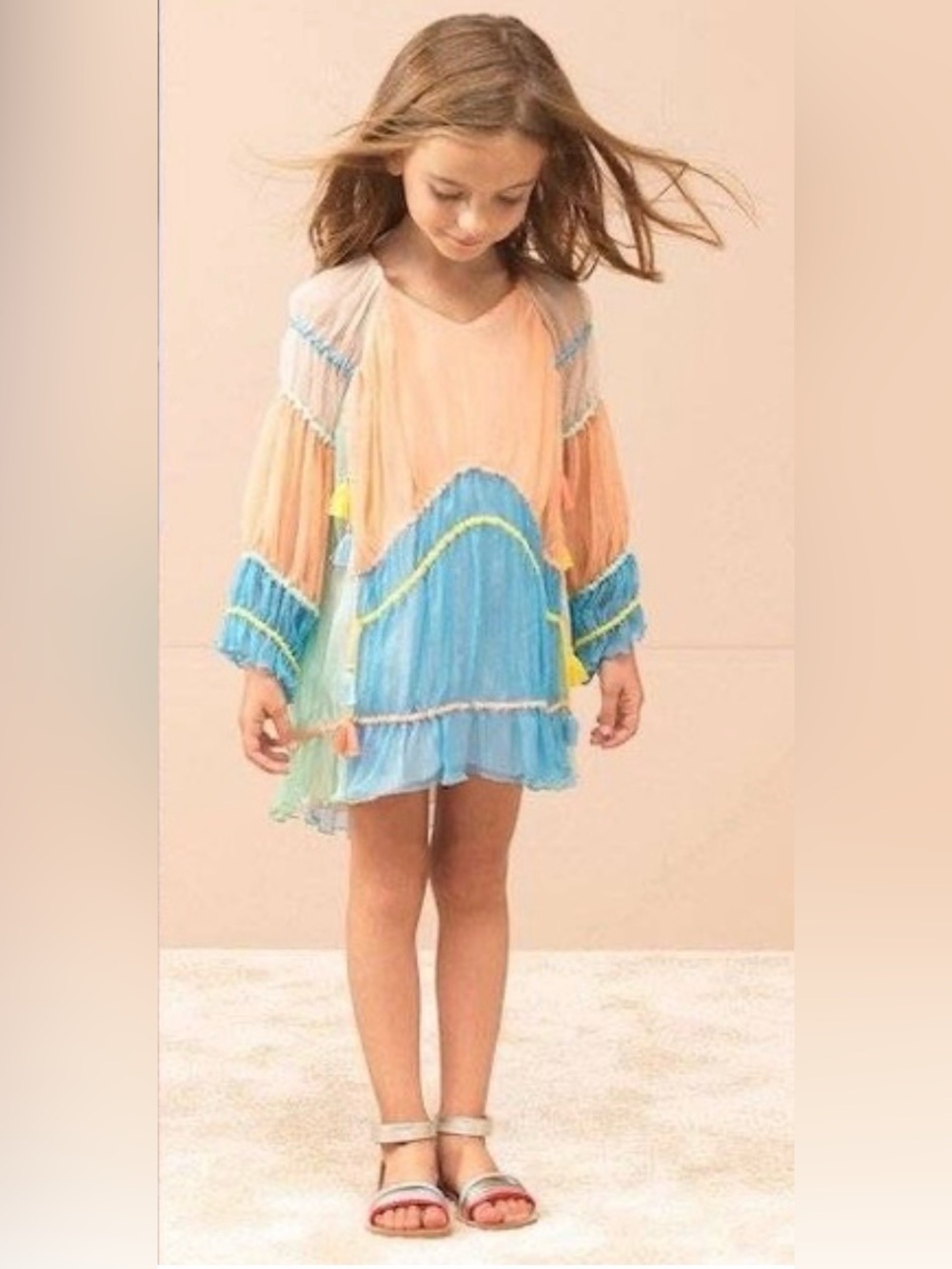 CHLOE Girls Silk Chiffon Dress